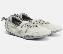 Slip-Ons aus Veloursleder
