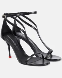 Alexander McQueen Sandalen Harness aus Leder Schwarz