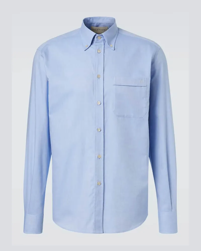 Valentino Garavani Oxford-Hemd aus Baumwolle Blau