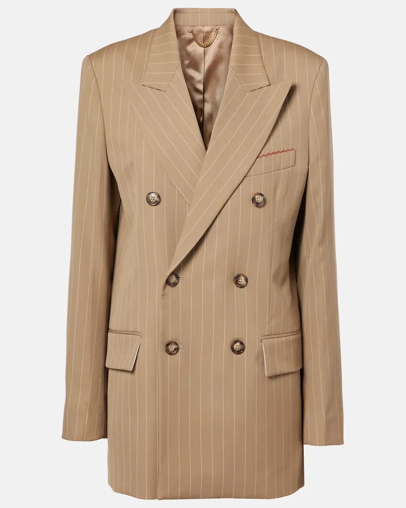 Victoria Beckham Blazer aus Schurwolle Beige