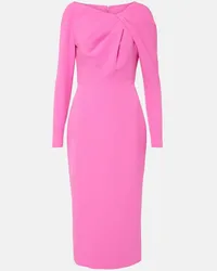 Safiyaa Midikleid Maha aus Crepe Pink