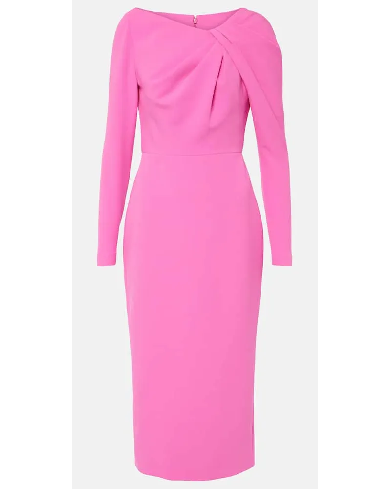 Safiyaa Midikleid Maha aus Crepe Pink