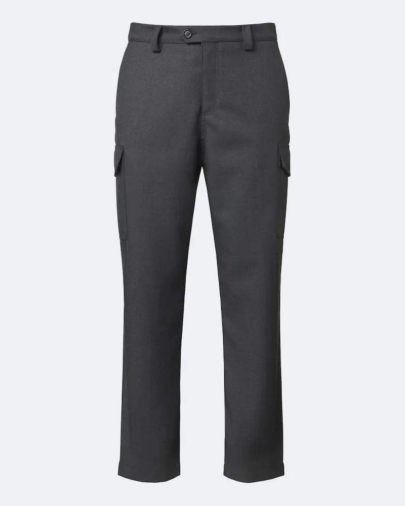 Brunello Cucinelli Gerade Hose aus Wolle Grau