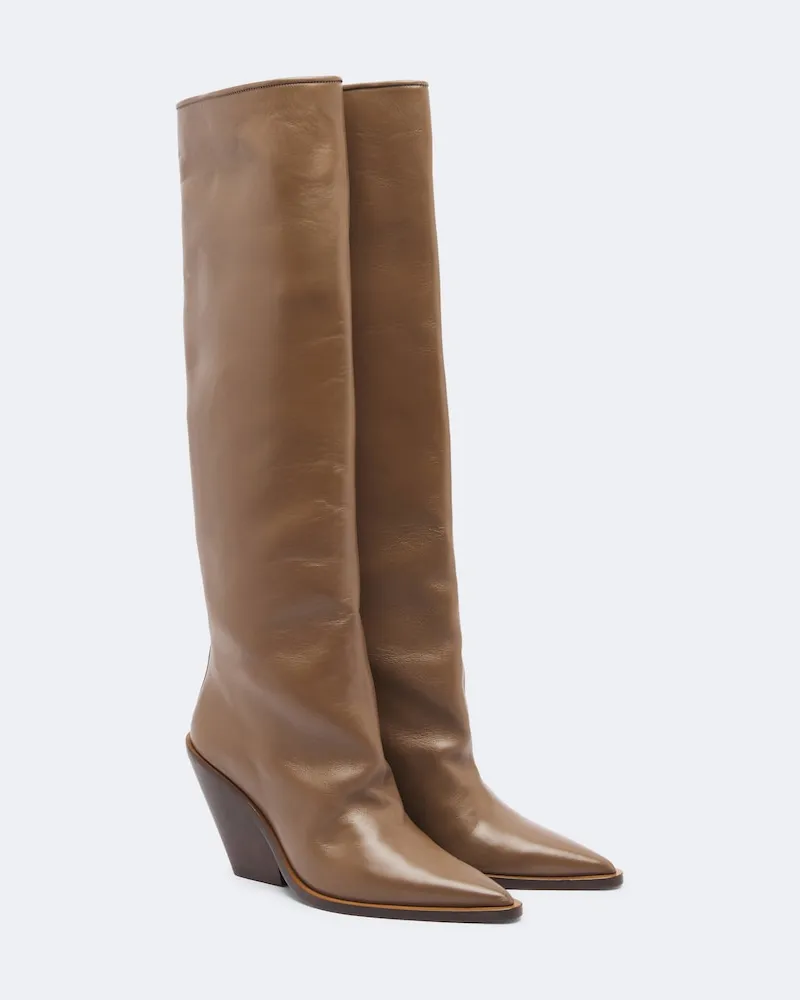 SOULIERS MARTINEZ Stiefel Nevada aus Leder Braun