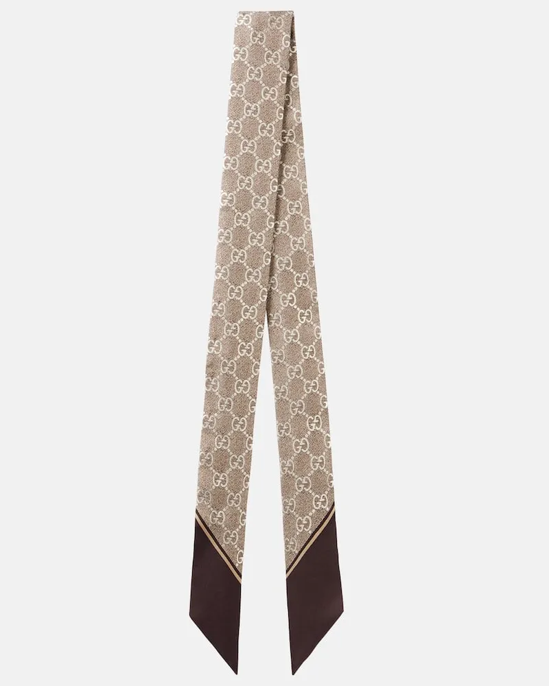 Gucci Tuch GG aus Seide Braun