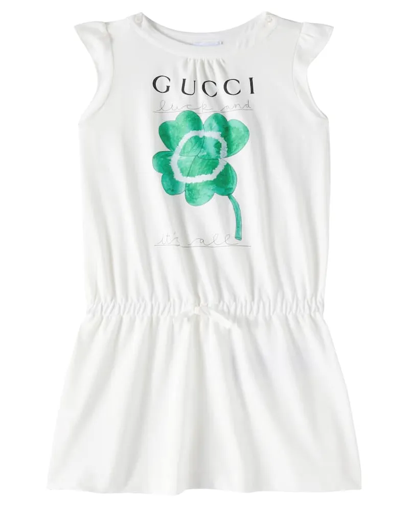 Gucci Kleid aus Baumwolle Weiß
