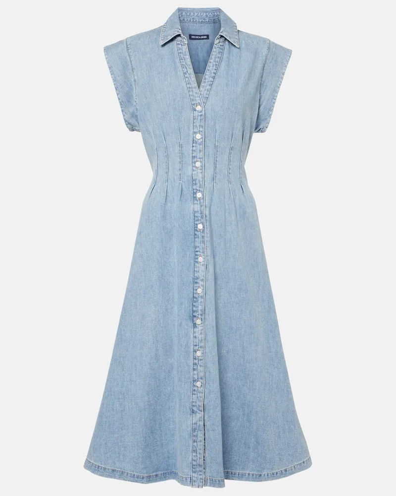 Veronica Beard Midikleid Ruben aus Denim Blau
