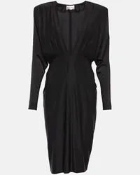 Alexandre Vauthier Midikleid aus Satin Schwarz