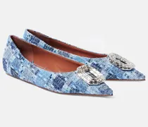 Verzierte Pumps Camelia 90 aus Tweed