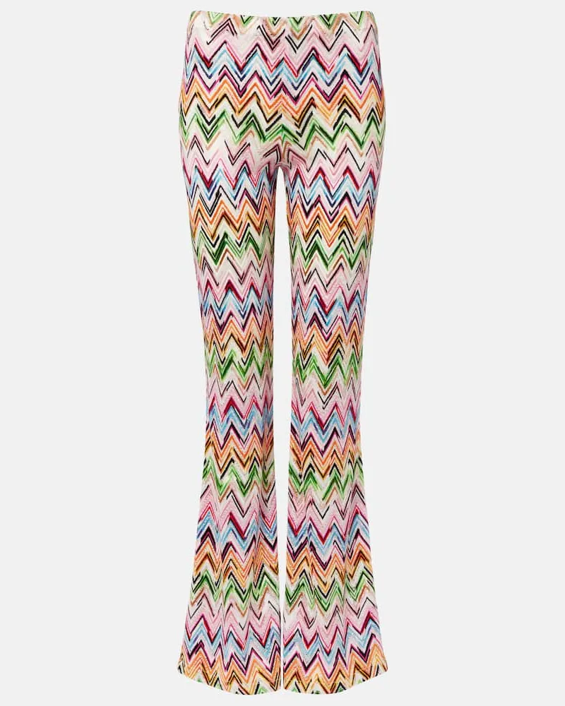 Missoni High-Rise-Schlaghose aus Häkelstrick Multicolor