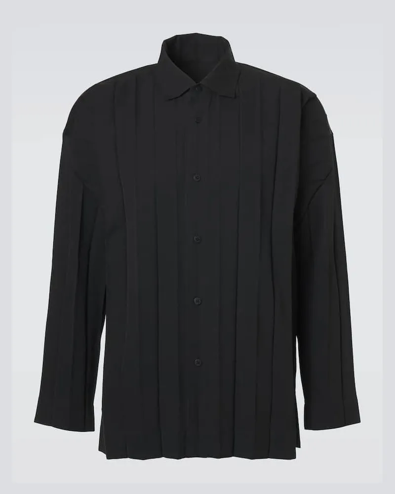 Issey Miyake Homme Plissé Issey Miyake Hemd Edge Ensemble Schwarz