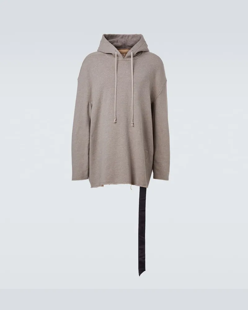 Rick Owens Hoodie Peter aus einem Baumwollgemisch Grau