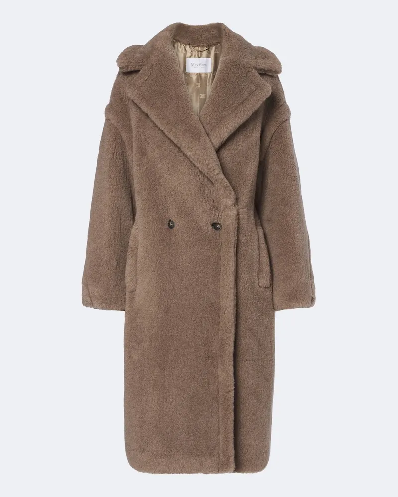 Max Mara Mantel Teddy Bear Icon aus Kaschmir und Seide Braun
