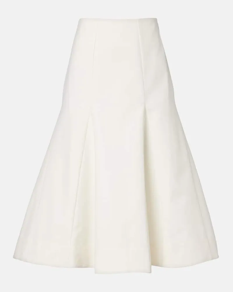 Róhe Róhe Midirock aus Baumwolle Weiß