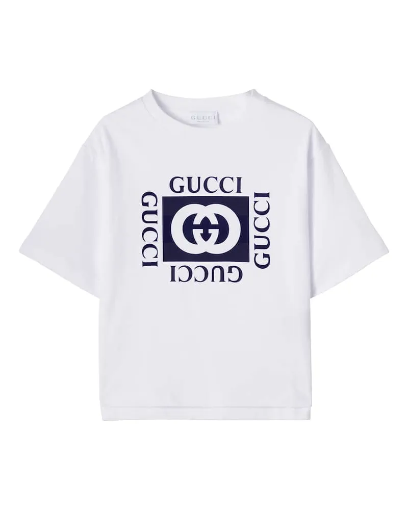 Gucci T-Shirt aus Baumwoll-Jersey Weiß