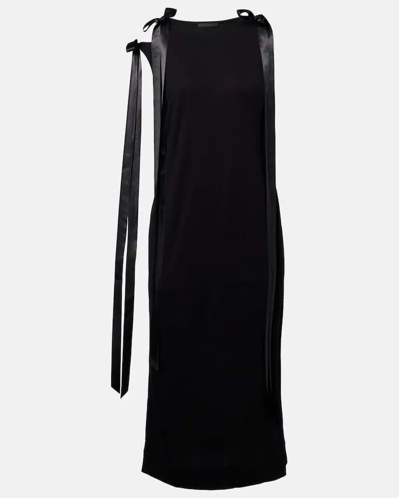 Simone Rocha Midikleid aus Jersey Schwarz
