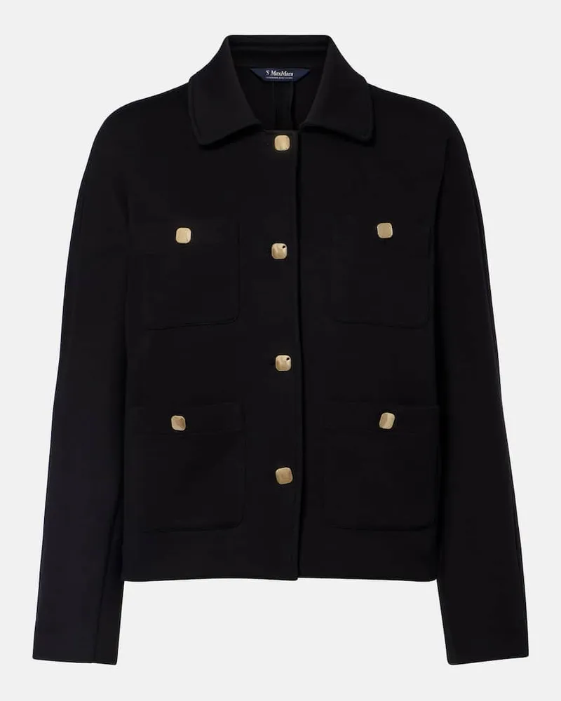 Max Mara Jacke Armonioso aus Jersey Schwarz