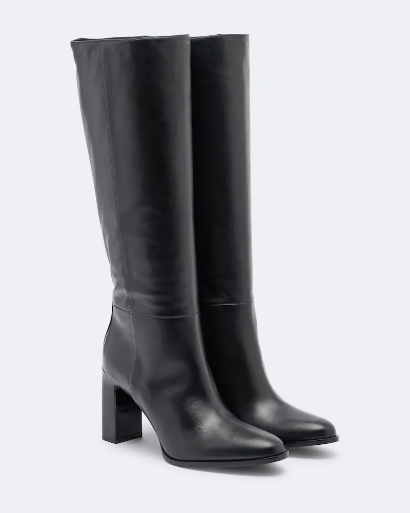 Jimmy Choo Kniehohe Stiefel Bibi aus Leder Schwarz