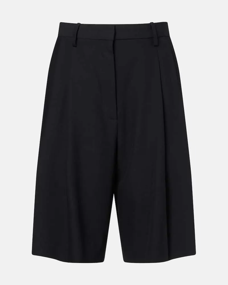 The Row Bermuda-Shorts Vesperis aus Schurwolle Schwarz