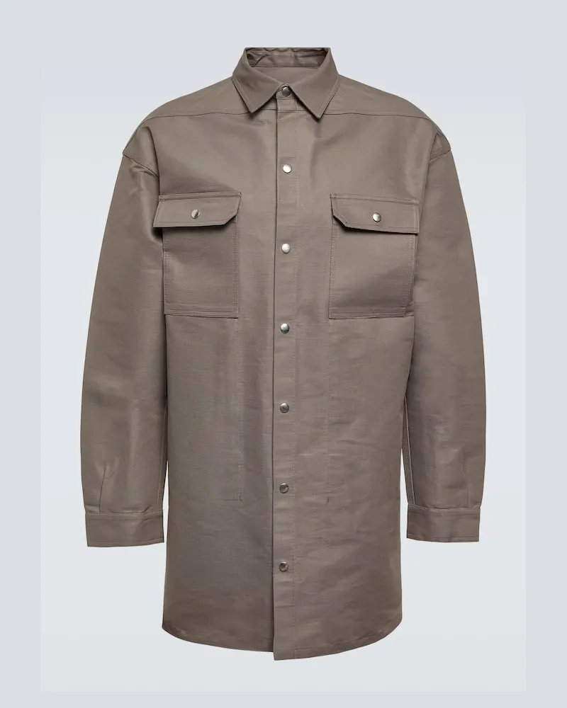 Rick Owens Hemdjacke aus Denim Neutral