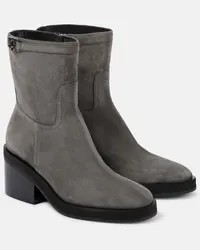 Jimmy Choo Ankle Boots Yasmin 70 aus Veloursleder Grau