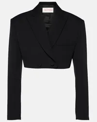 Valentino Garavani Cropped-Blazer aus Grisaille Schwarz