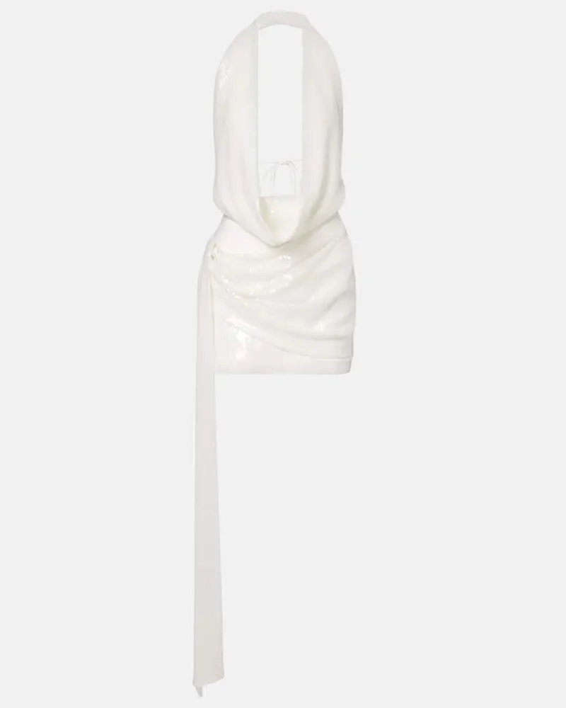 Alex Perry Bridal Minikleid mit Pailletten Weiß
