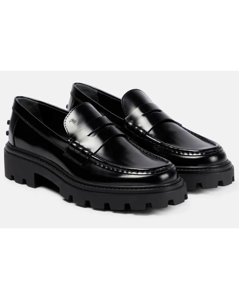 TOD'S Loafers aus Leder Schwarz