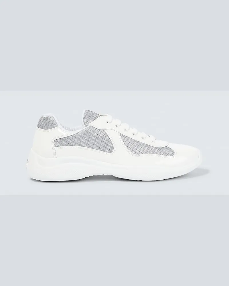 Prada Sneakers America's Cup mit Lackleder Weiß