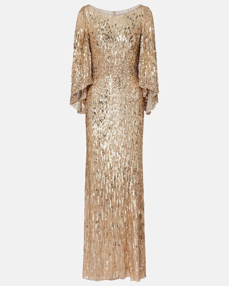 Jenny Packham Robe Ines mit Pailletten Gold
