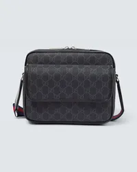 Gucci Messenger Bag GG Supreme Small aus Lederimitat Schwarz