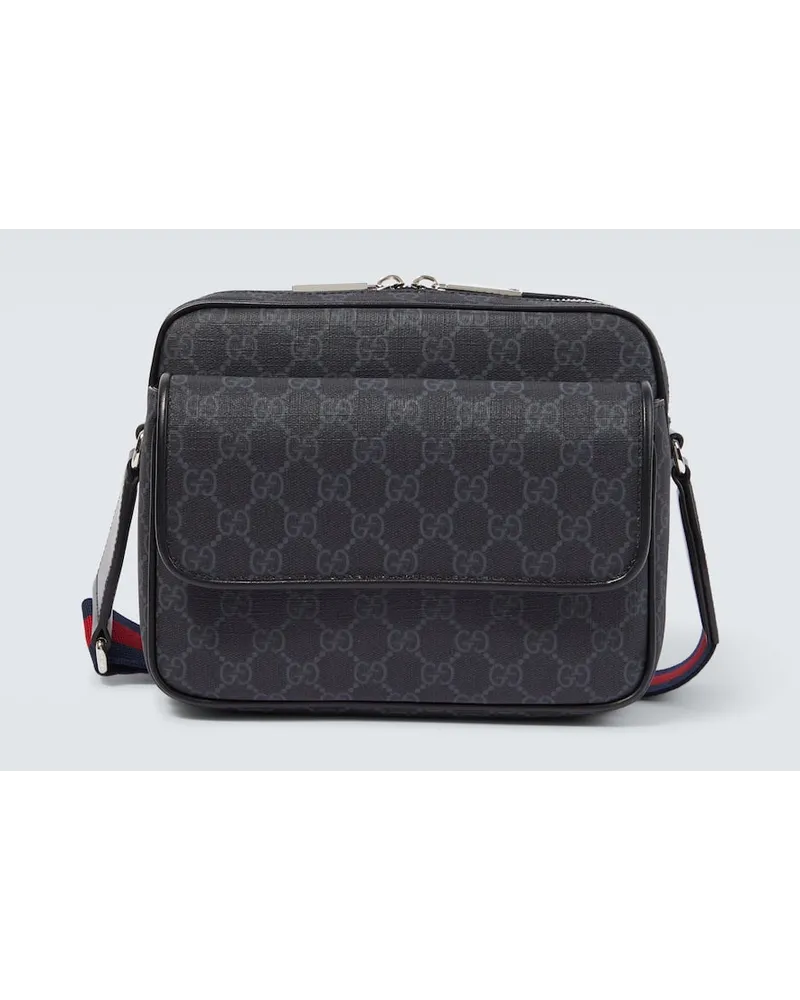 Gucci Messenger Bag GG Supreme Small aus Lederimitat Schwarz