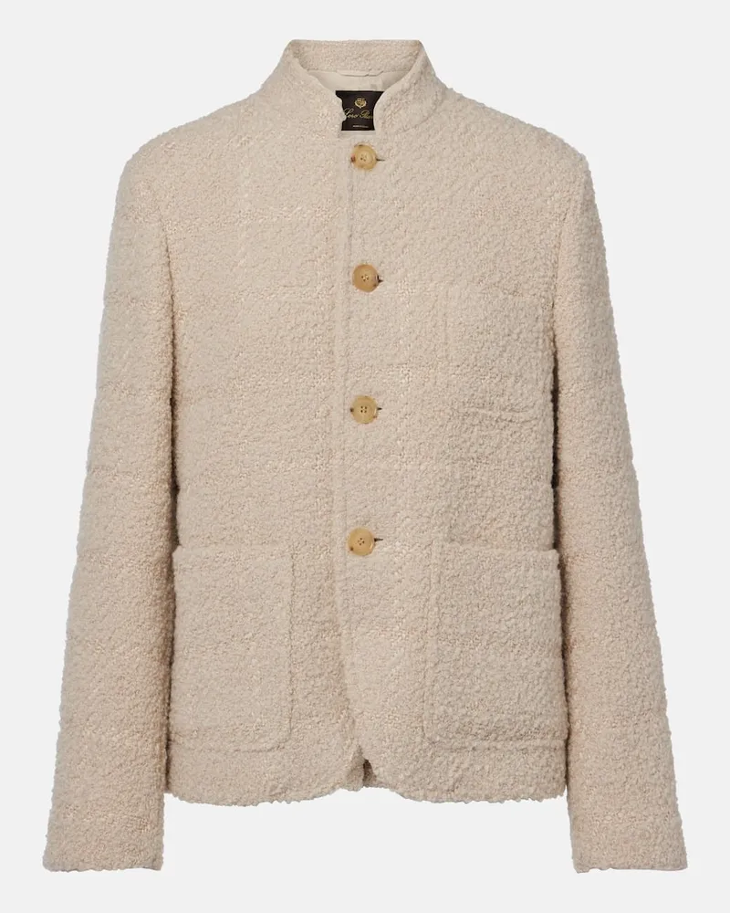Loro Piana Jacke Spagna Mini SB aus Bouclé Beige