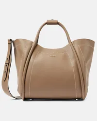 Max Mara Tote Marins Small aus Leder Beige