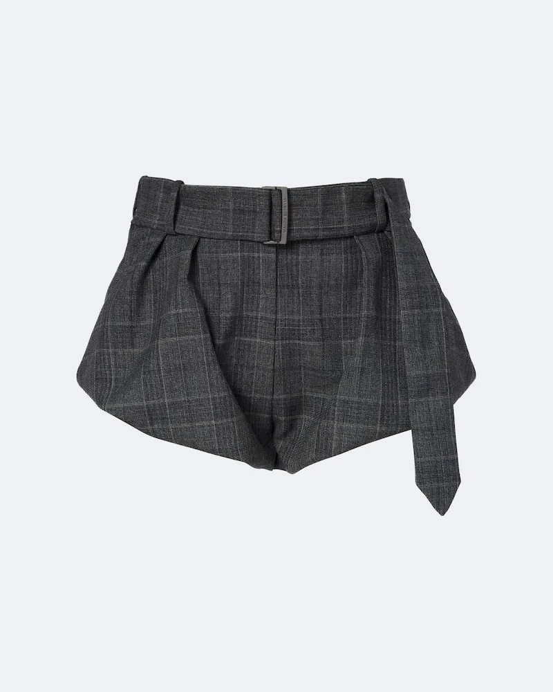 Magda Butrym Shorts aus Schurwolle Grau