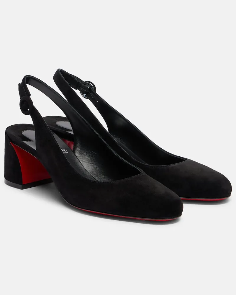 Christian Louboutin Slingback-Pumps So Jane 55 aus Veloursleder Schwarz