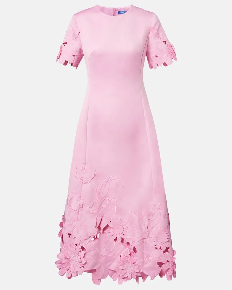 LEO LIN Besticktes Cocktailkleid Rosa