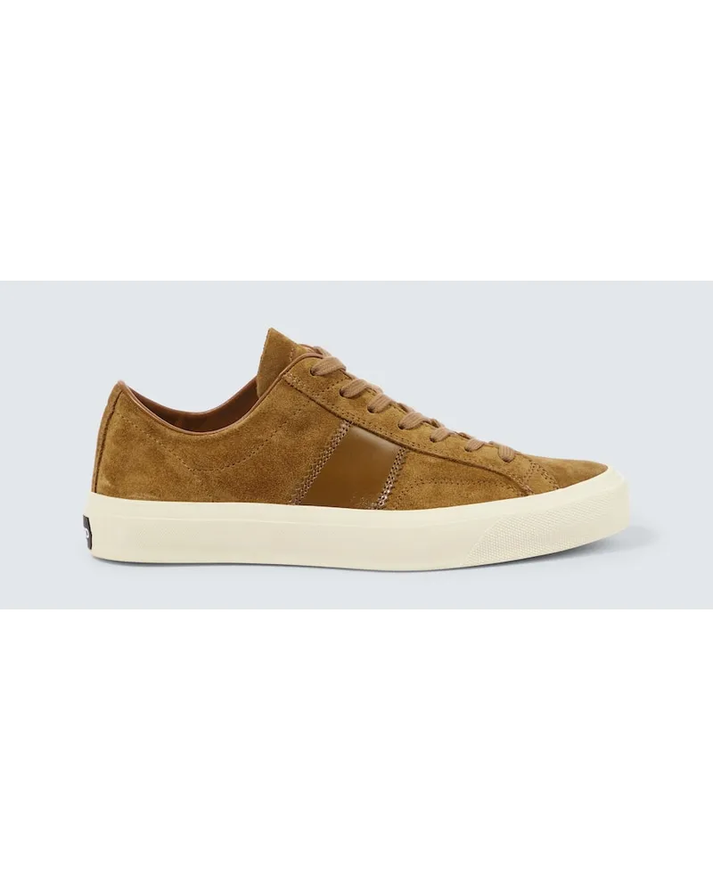 Tom Ford Sneakers Cambridge aus Veloursleder Braun