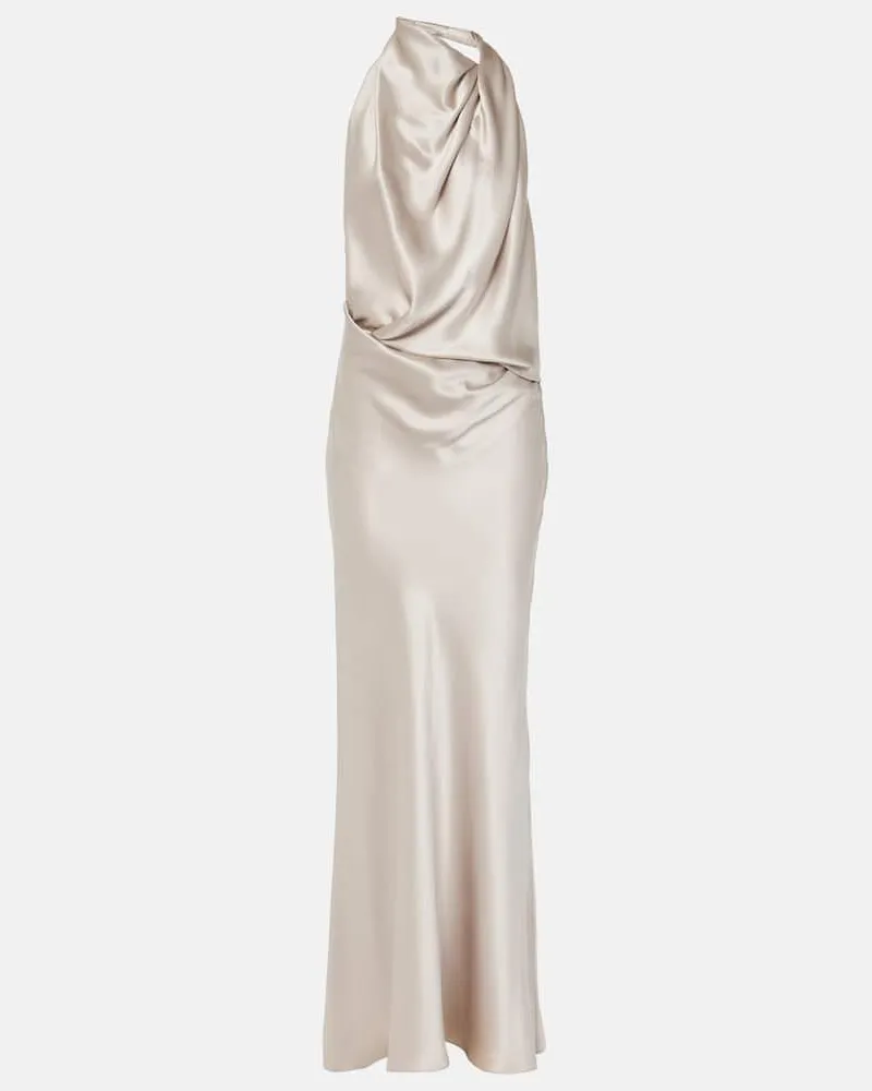The Sei Robe aus Seide Beige