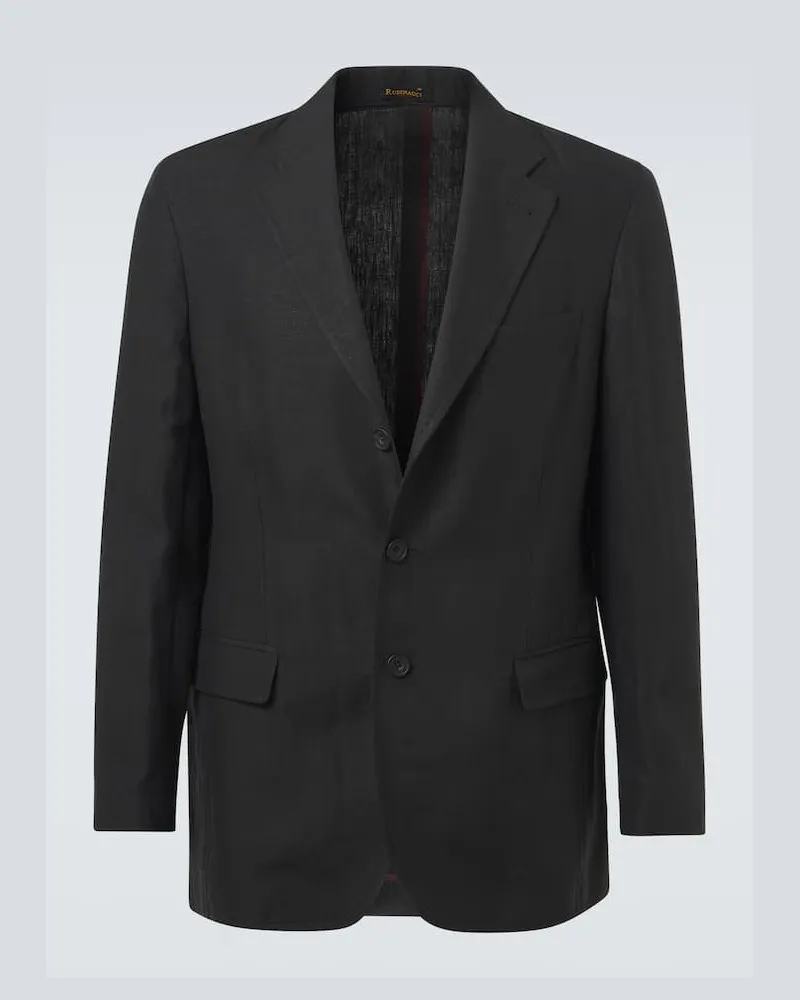 Rubinacci Blazer aus Leinen Schwarz