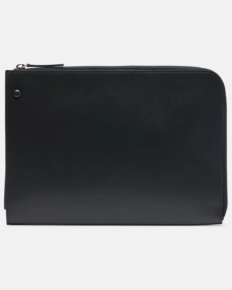The Row Etui Portfolio aus Leder Schwarz