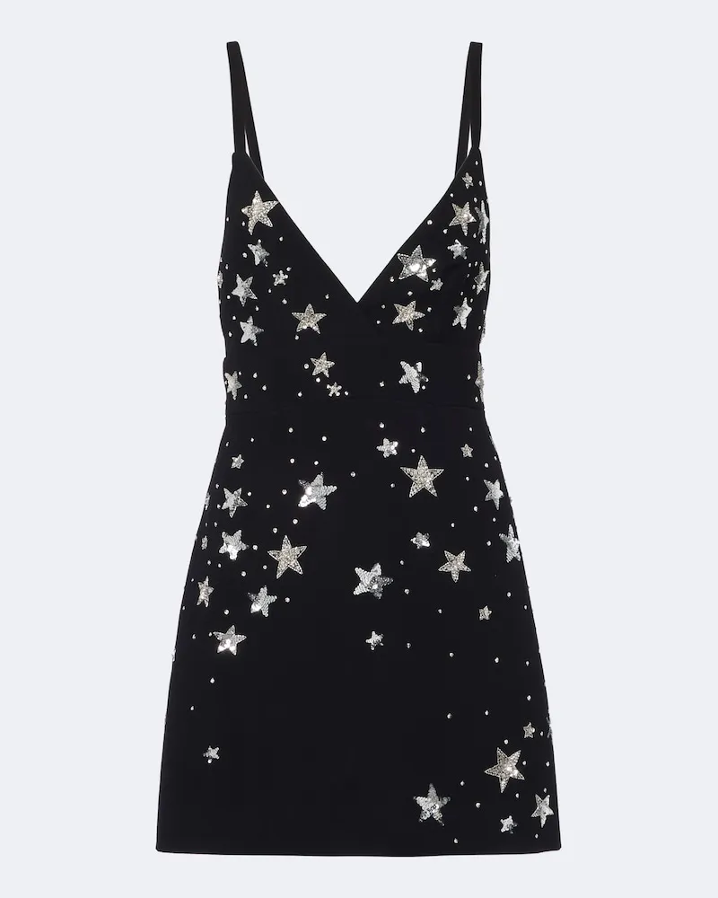 Dolce & Gabbana Verziertes Minikleid Schwarz
