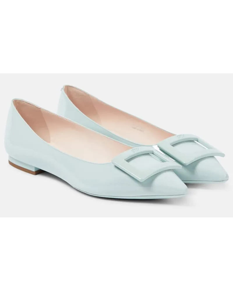 Roger Vivier Ballerinas Gommettine aus Lackleder Blau