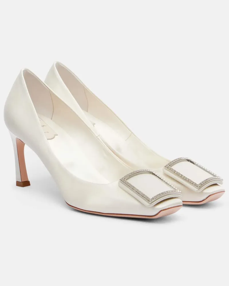 Roger Vivier Pumps Trompette 70 aus Satin Weiß