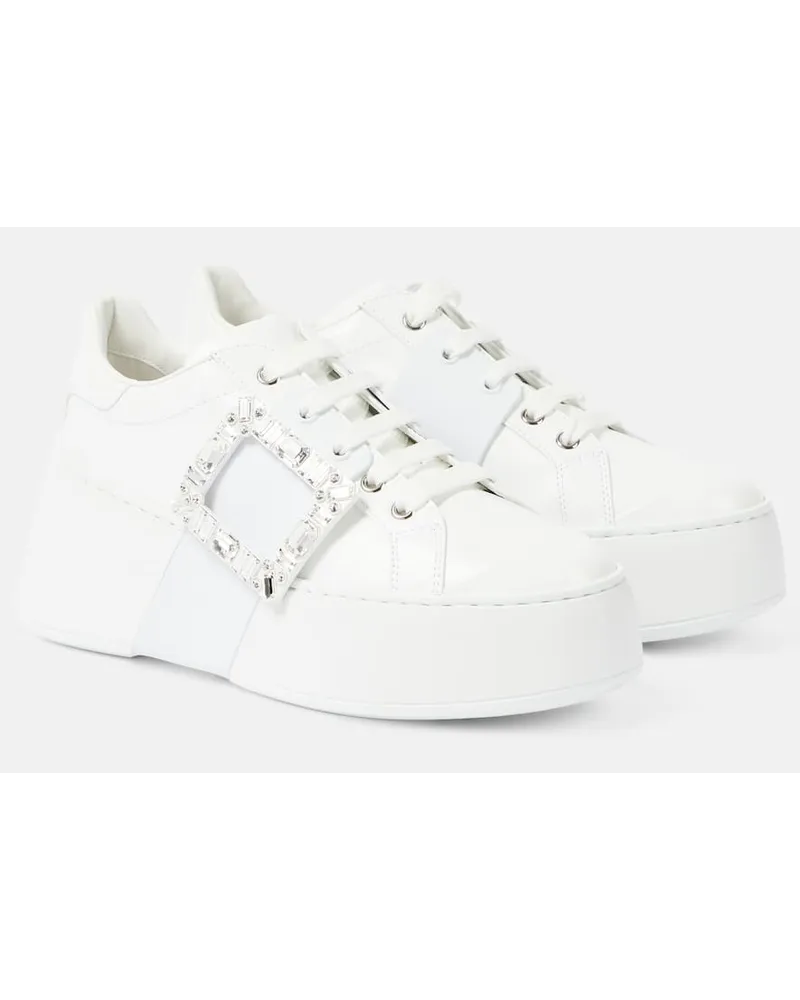 Roger Vivier Sneakers Viv’ Skate aus Leder Weiss