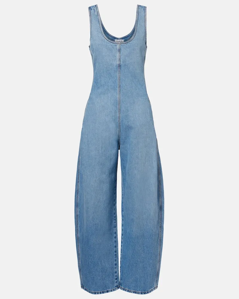Alaïa Alaïa Jumpsuit aus Denim Blau