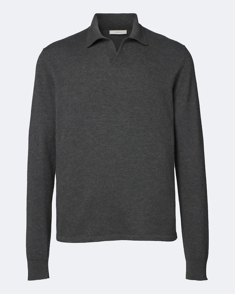The Row Polopullover Hilford aus Kaschmir Grau