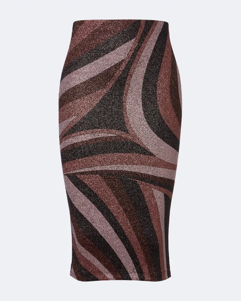 Emilio Pucci Bleistiftrock Iride aus Jersey Lurex Multicolor
