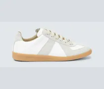 Sneakers Replica aus Leder und Veloursleder