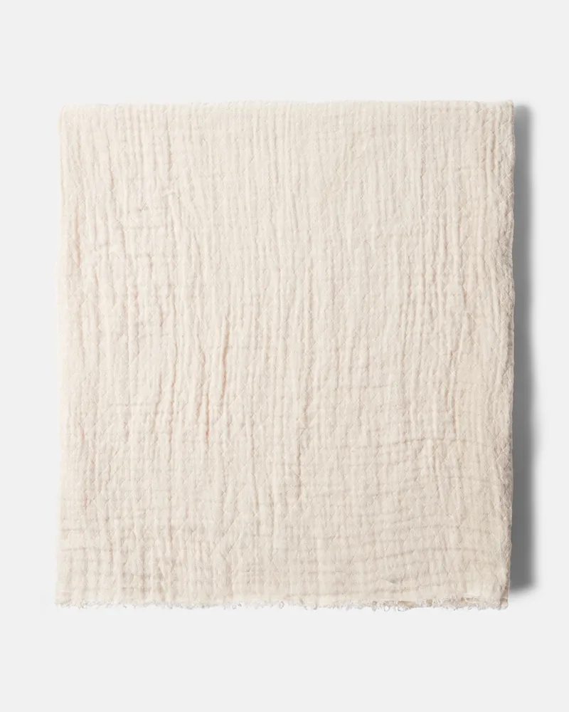 Once Milano Decke aus Leinen Beige